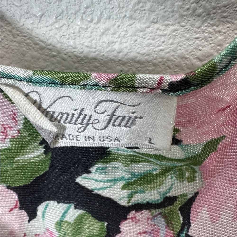 Vanity fit slip gown night‎ dress floral vintage nylon - Picture 2 of 6